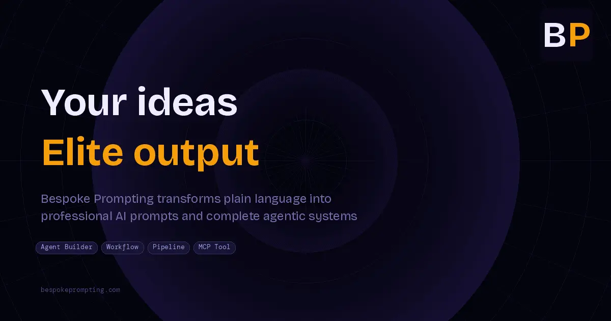 Screenshot 1 of Bespoke Prompting
