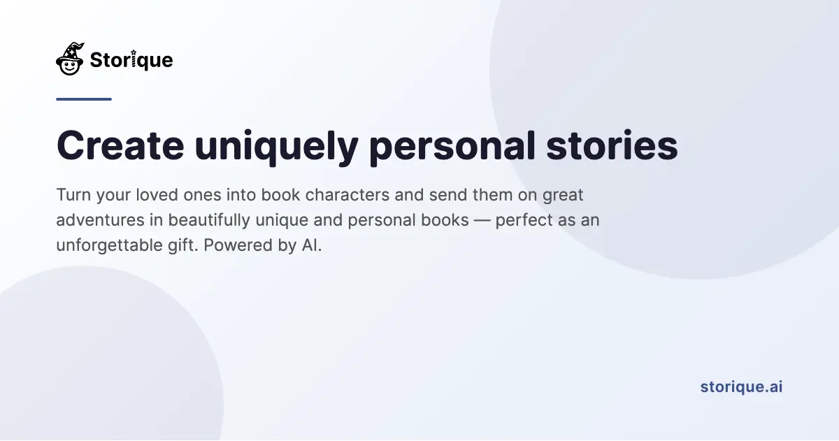 Screenshot 1 of Storique.ai - AI-Powered Children's Book