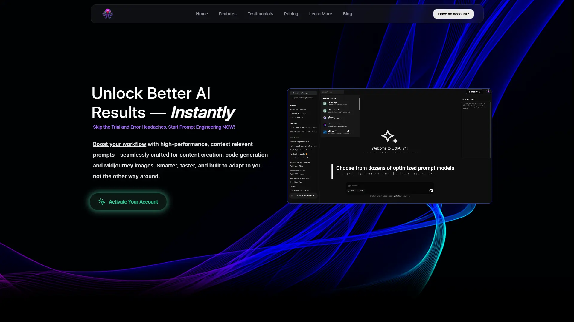 Screenshot 4 of OctiAI — Prompt Engineering Services