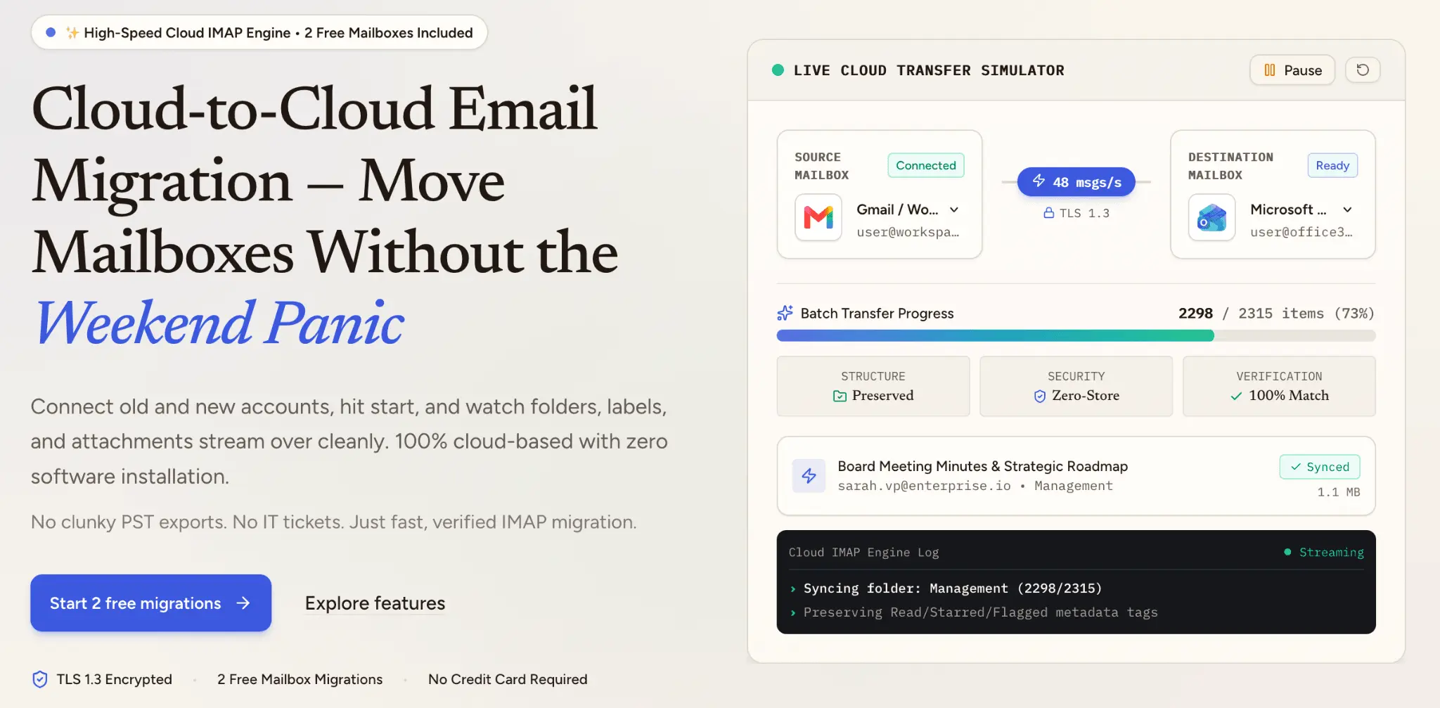 Screenshot 2 of Migrate Wizard