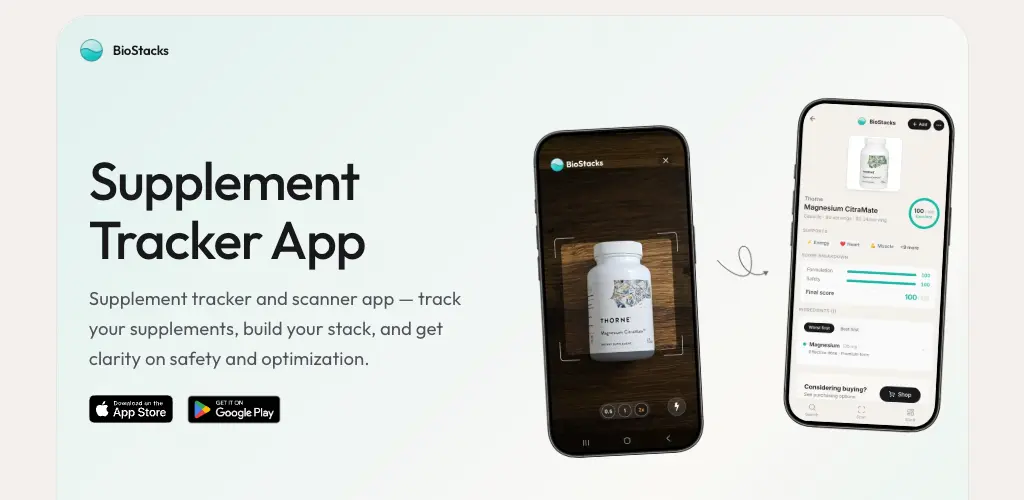 Screenshot 1 of Supplement Scanner: BioStacks
