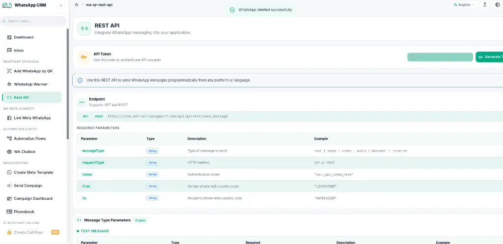 Screenshot 4 of OnlineLiveSupport - WhatsApp CRM