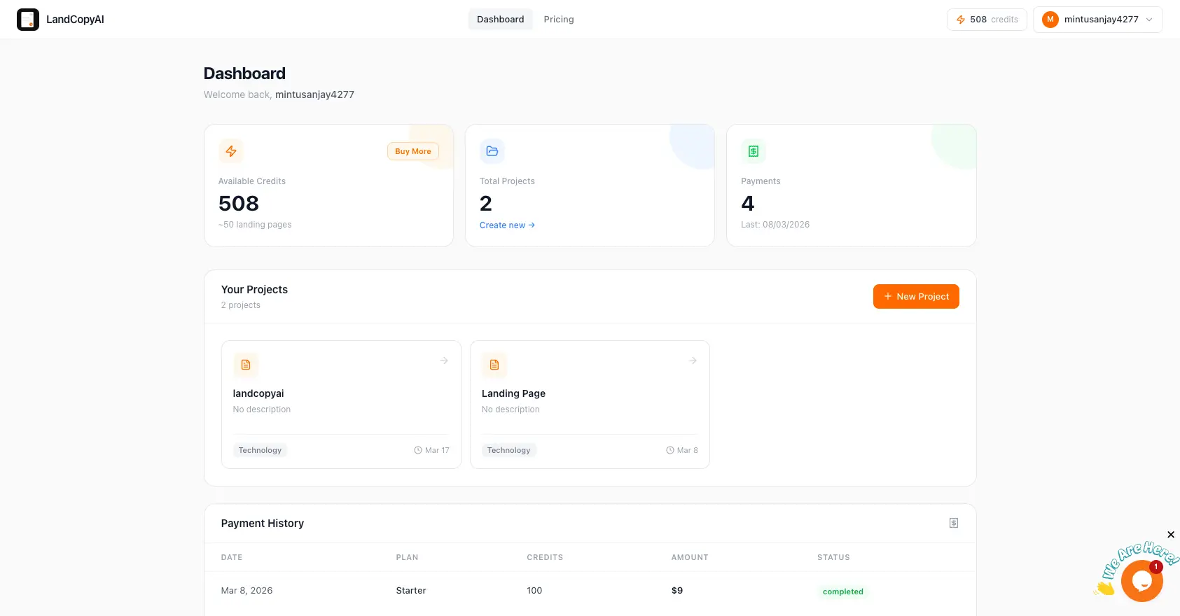Screenshot 1 of LandCopyAI