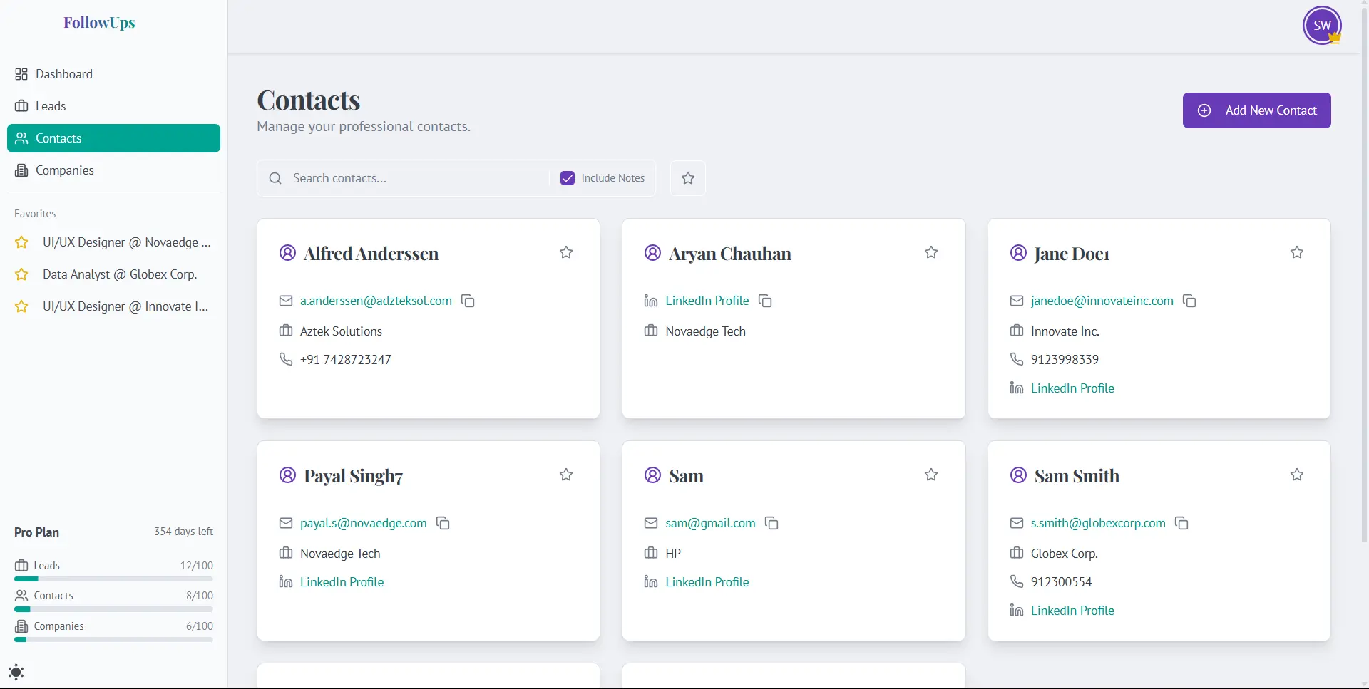 Screenshot 2 of FollowUps