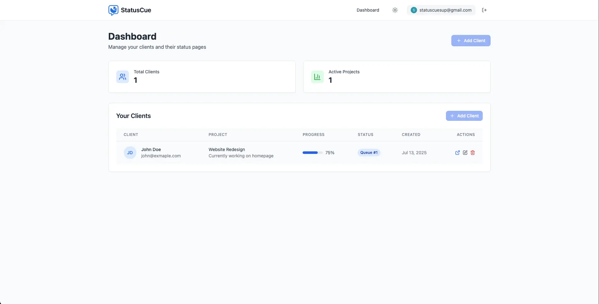 Screenshot 1 of StatusCue