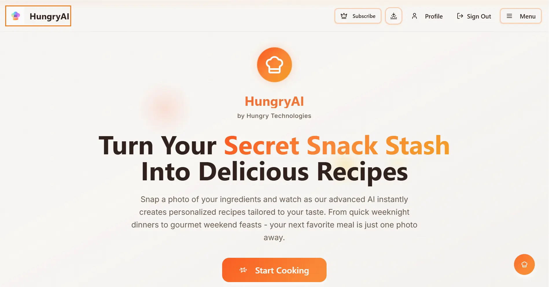 Screenshot 1 of HungryAI
