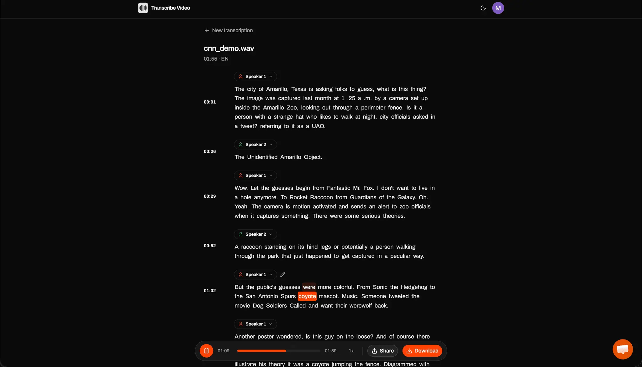 Screenshot 2 of Transcribe Video to Text