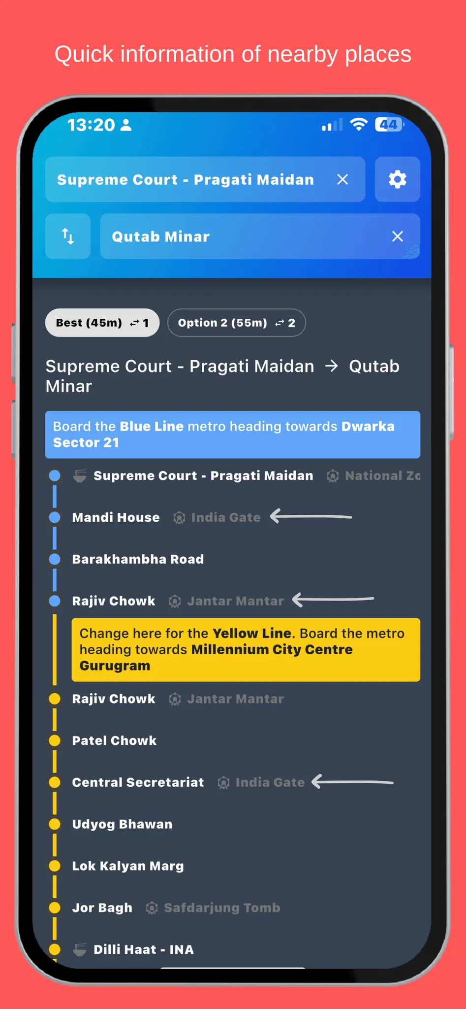 Screenshot 4 of Metro Between Stations – Delhi
