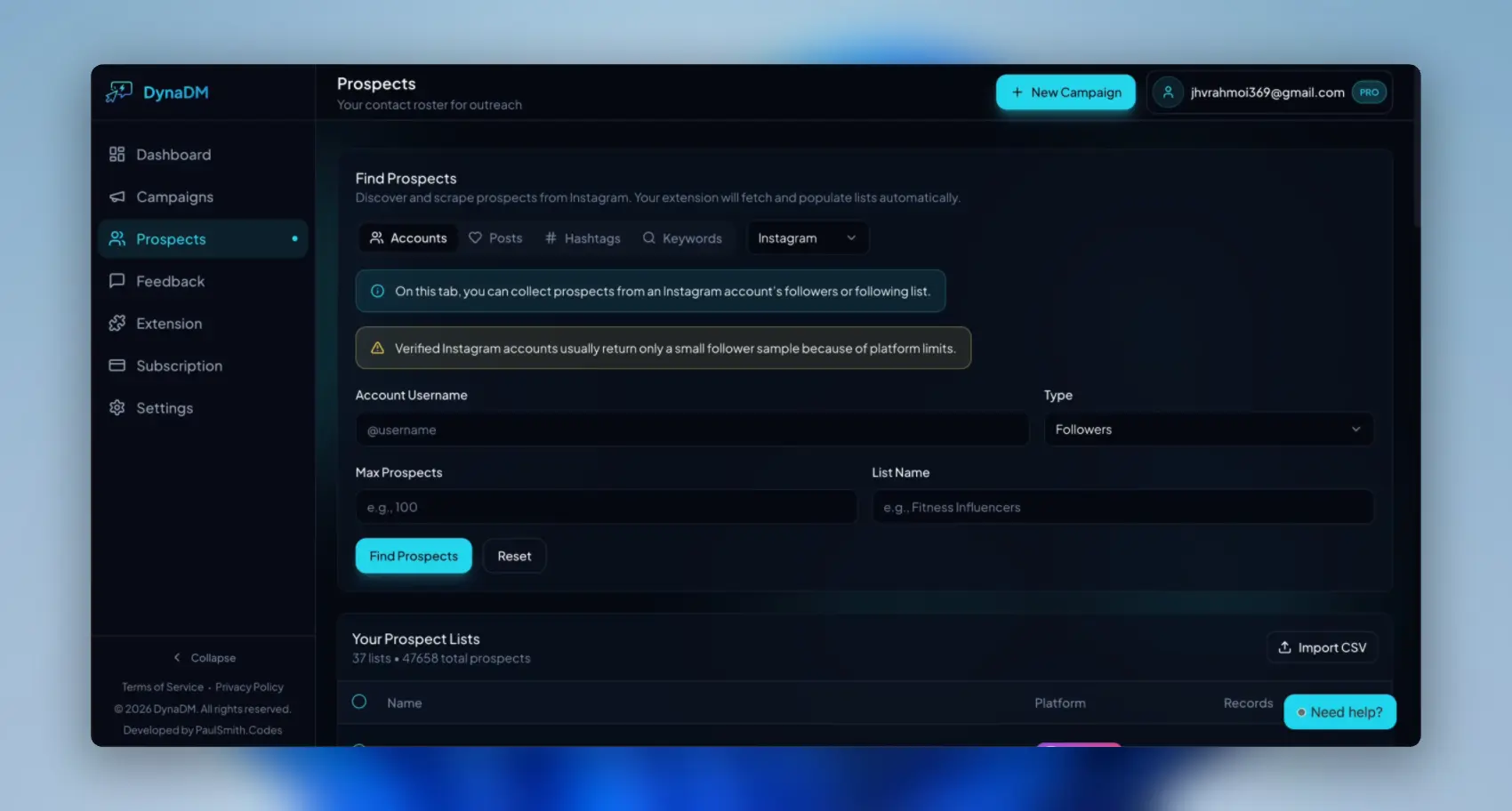 Screenshot 4 of DynaDM - Automated DM Outreach