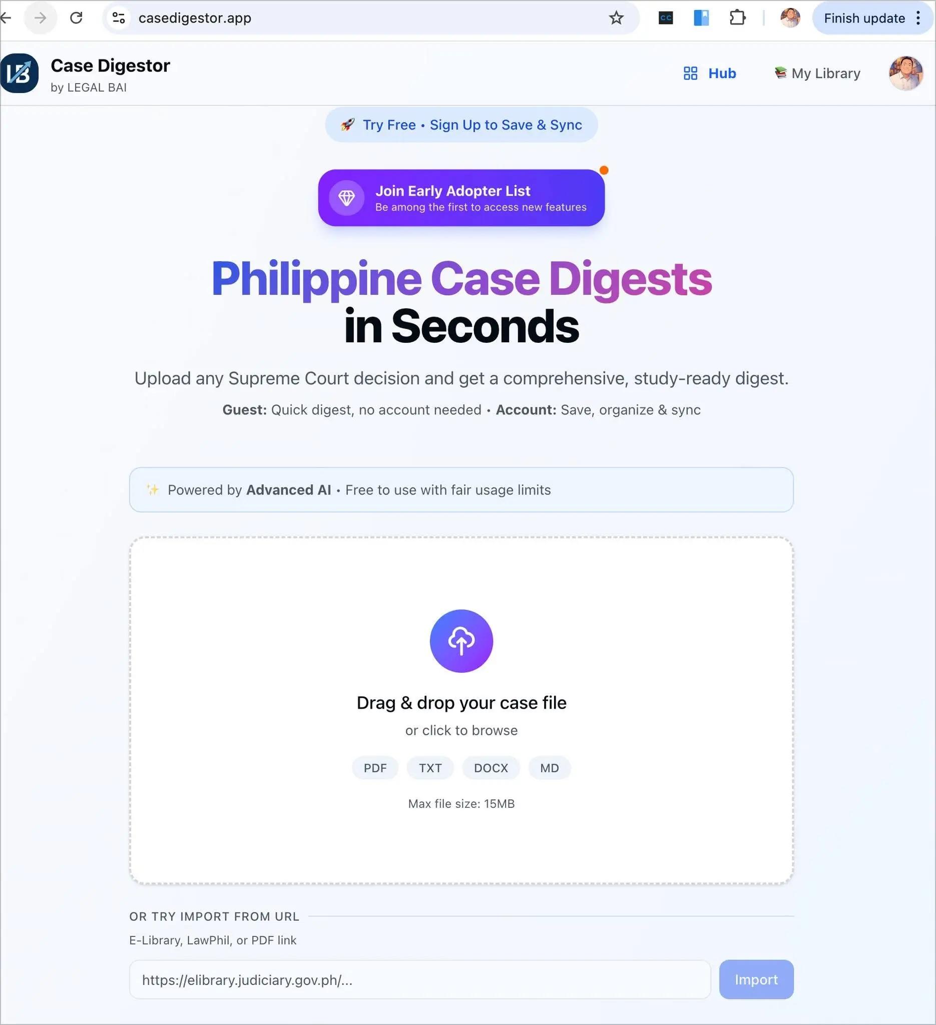 Screenshot 2 of Case Digestor