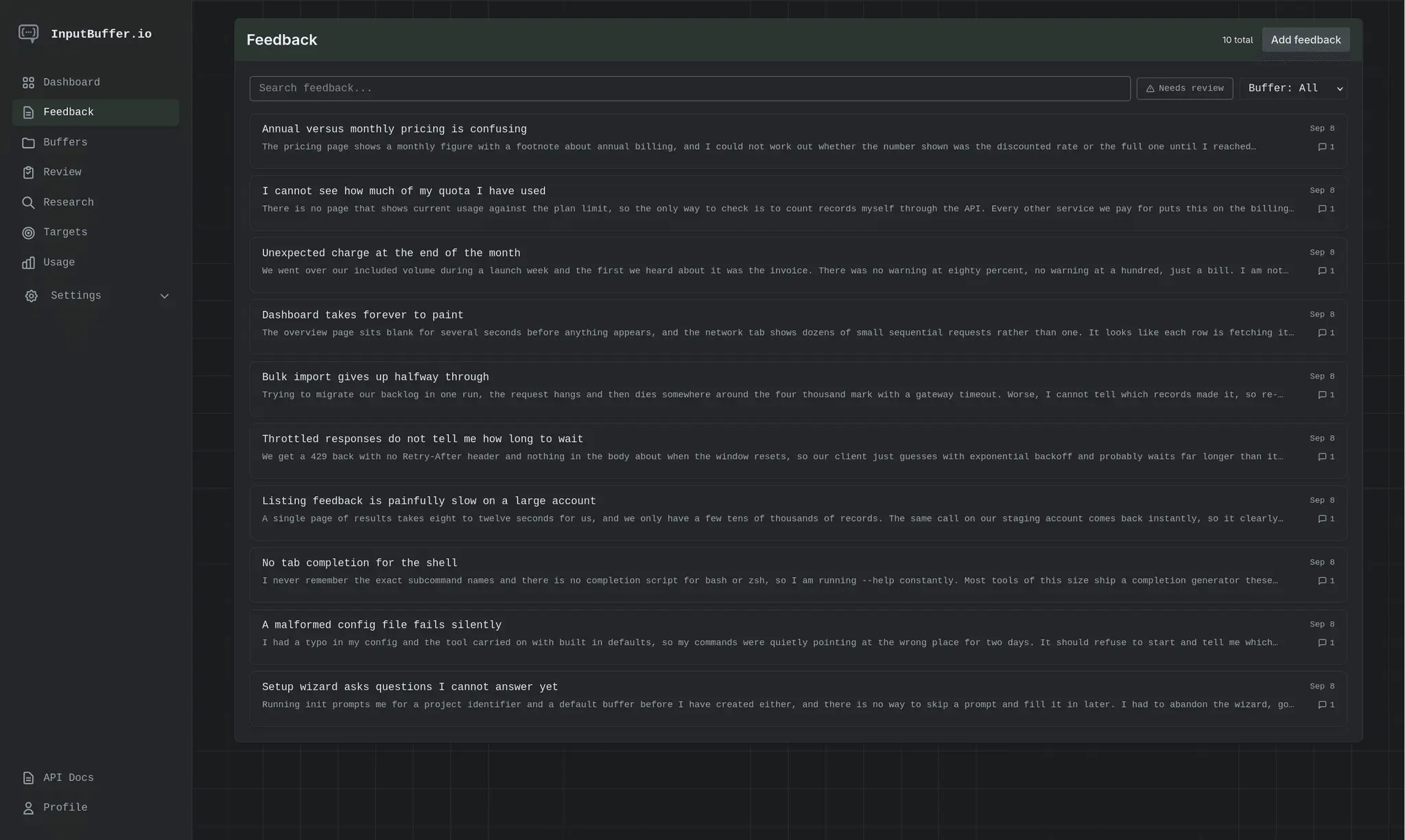 Screenshot 2 of InputBuffer