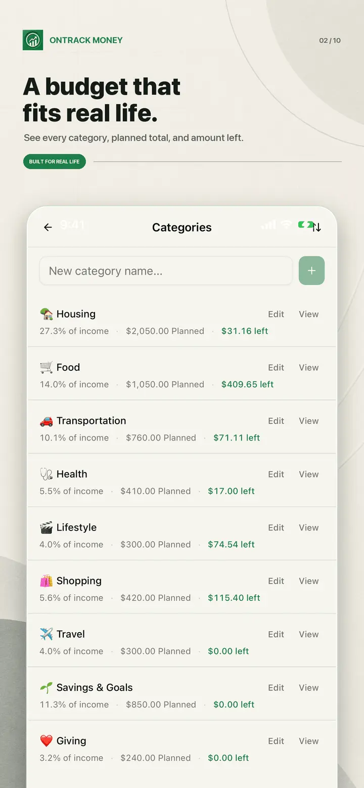 Screenshot 2 of OnTrack Money