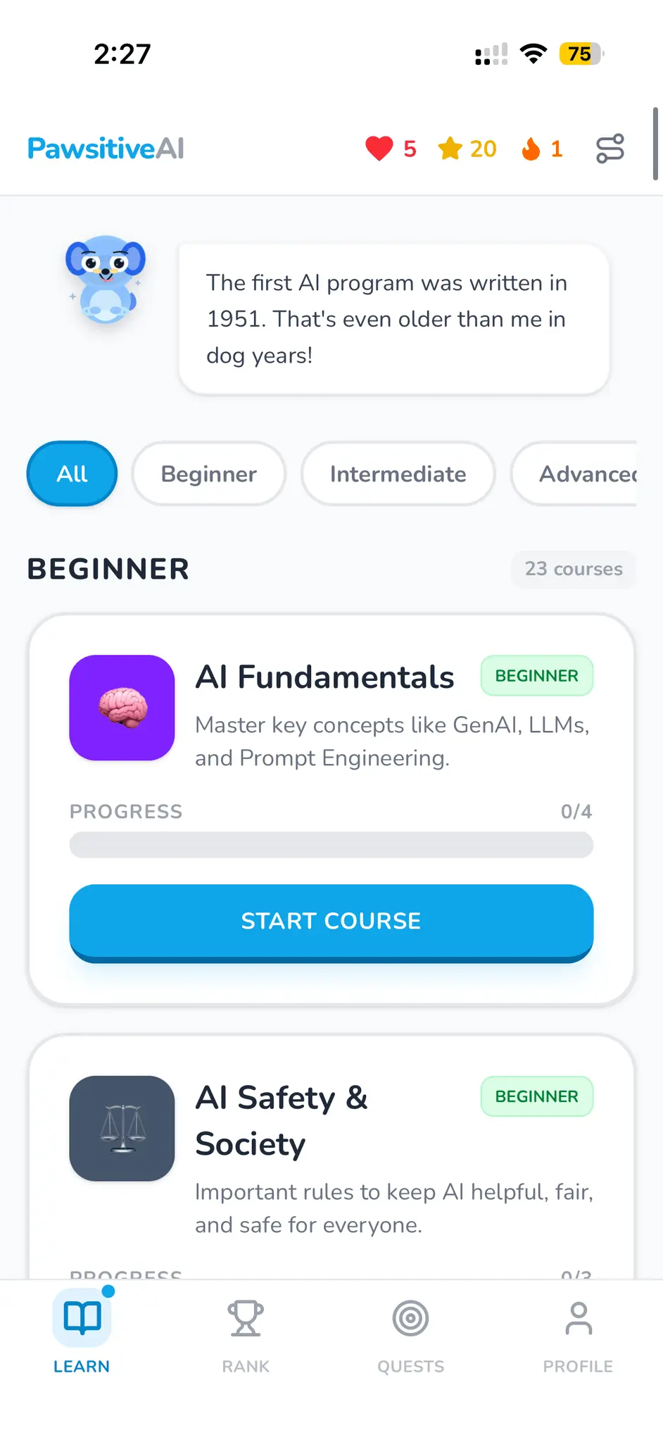 Screenshot 4 of Pawsitive AI Learning
