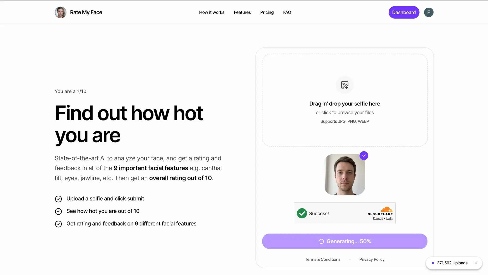 Screenshot 1 of Rate My Face