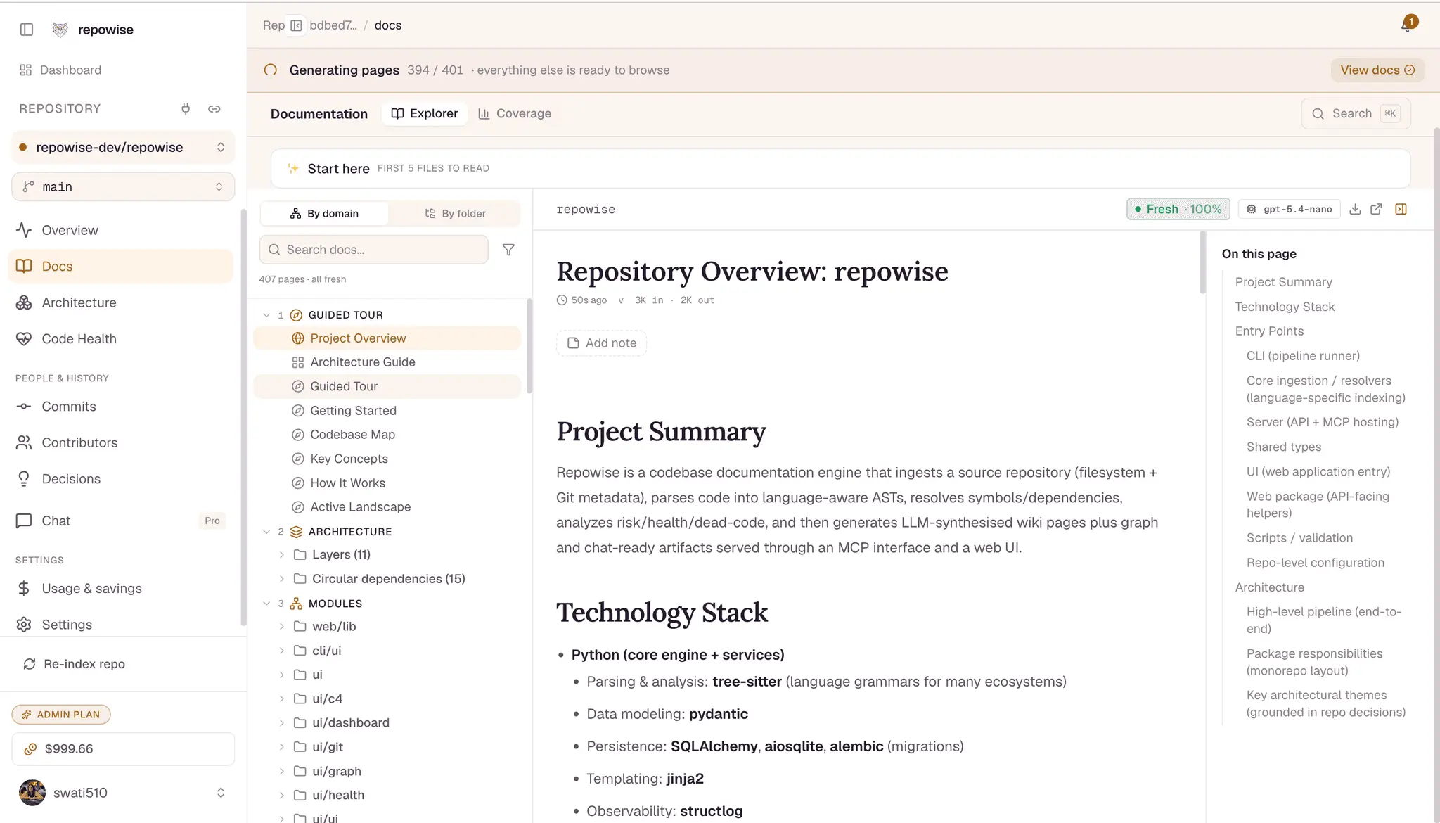 Screenshot 3 of Repowise