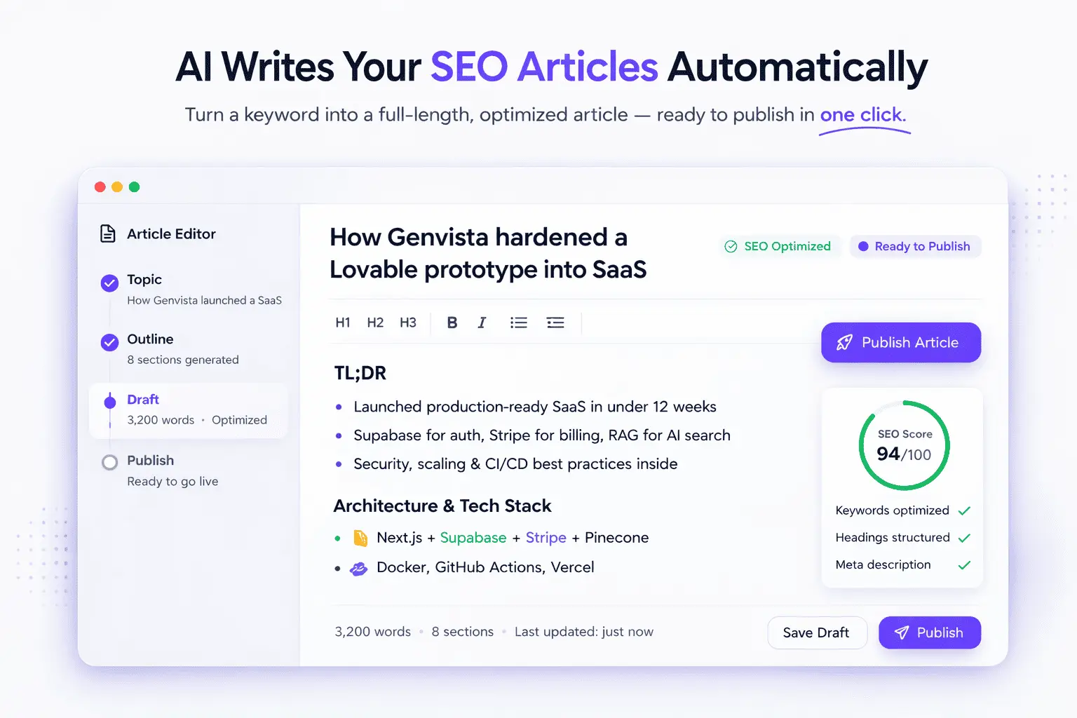 Screenshot 2 of LovableSEO