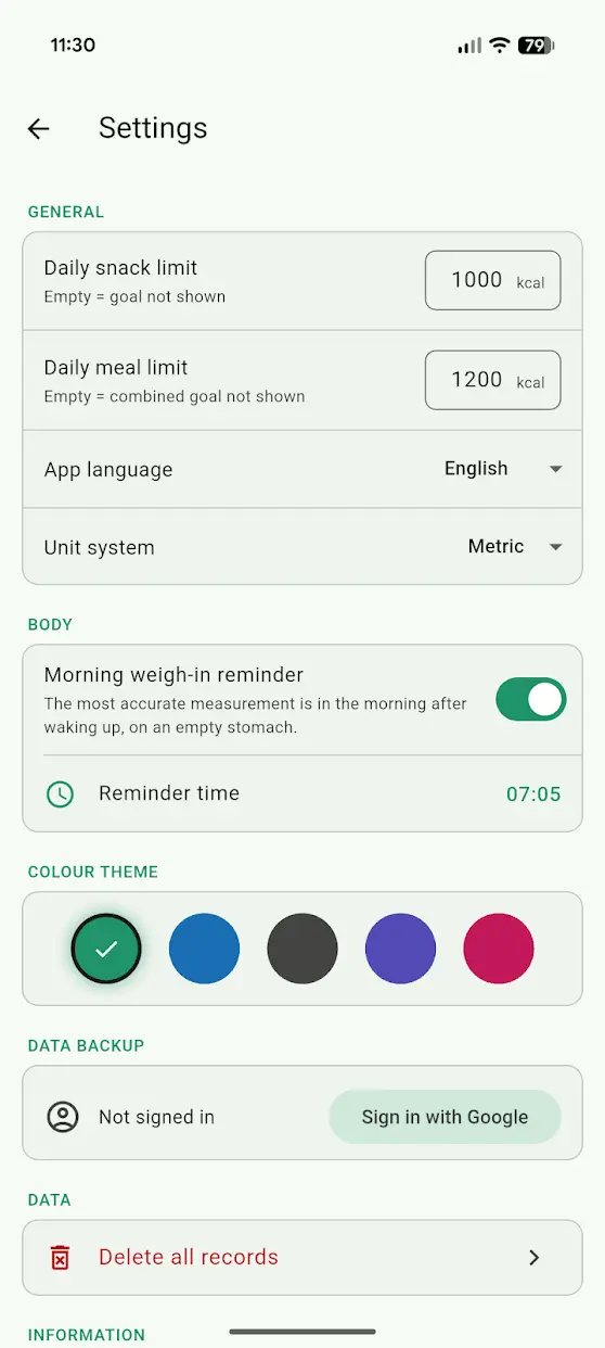 Screenshot 7 of Calorie Diary
