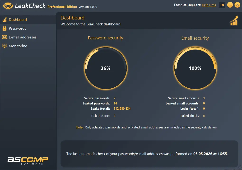 Screenshot 1 of LeakCheck