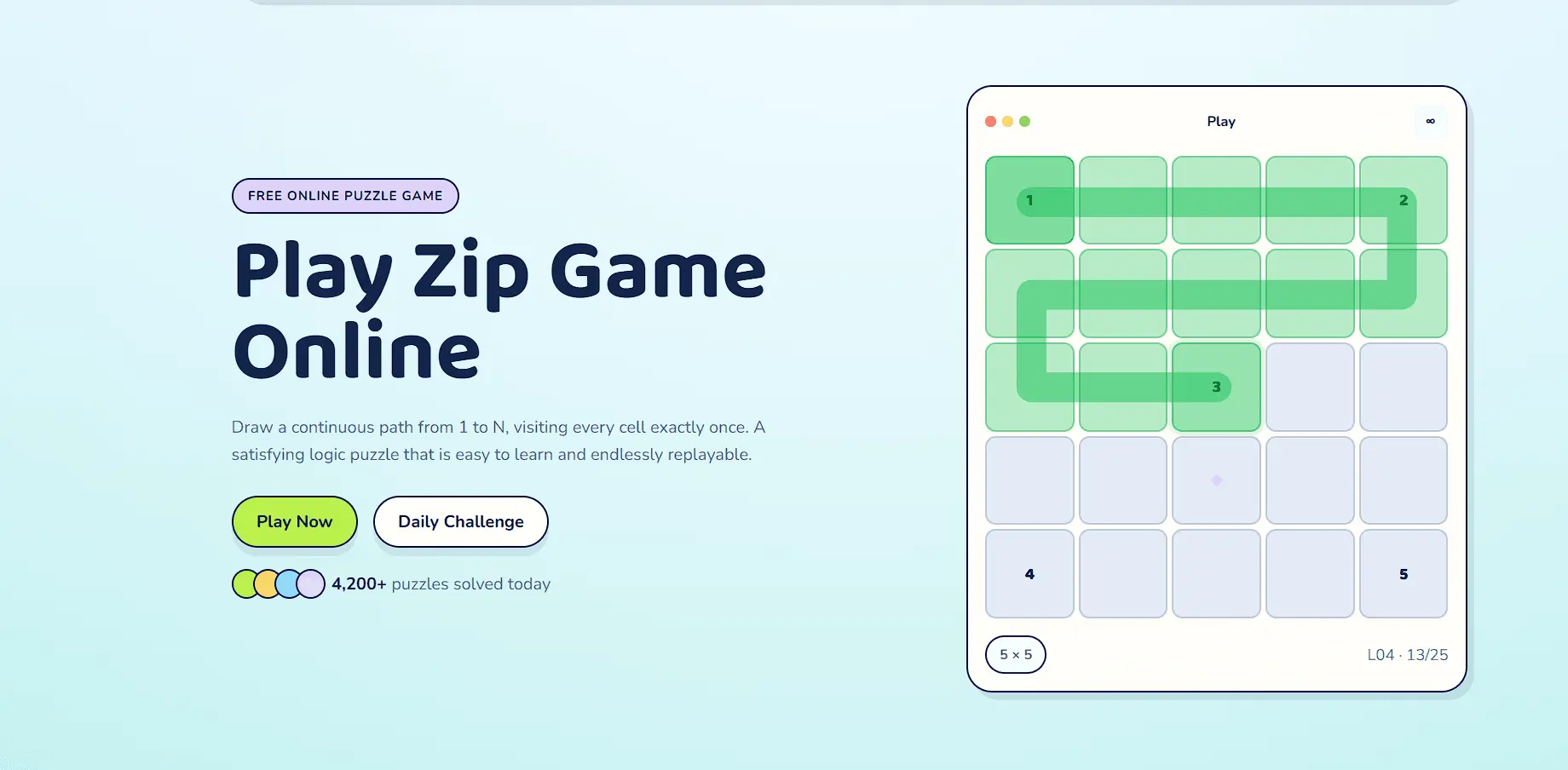 Screenshot 1 of Zip Game