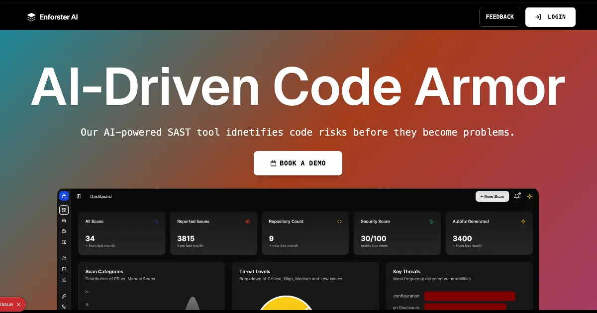 Screenshot 1 of Enforster AI – API and Code Security