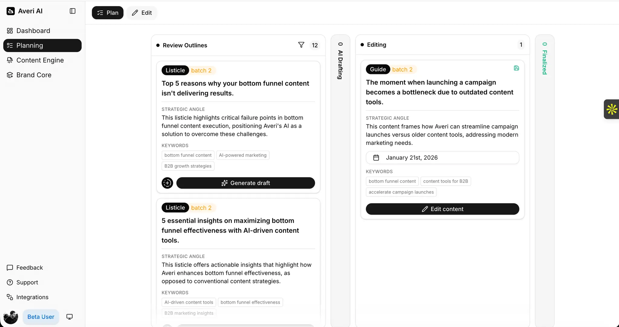Screenshot 2 of Averi AI