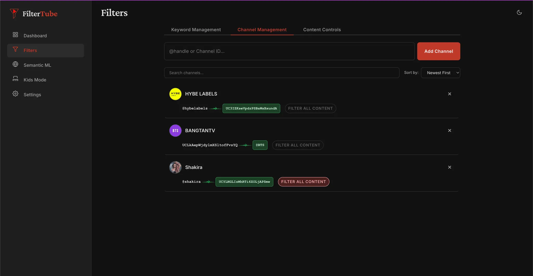 Screenshot 2 of FilterTube