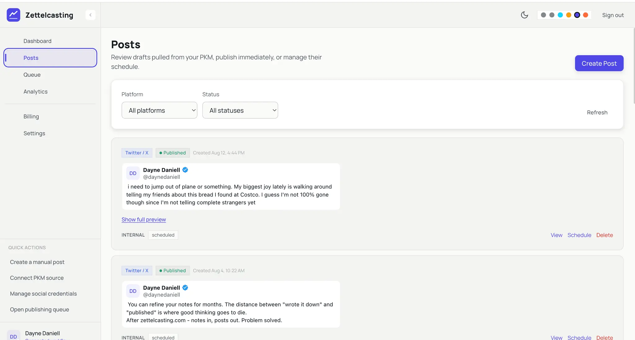 Screenshot 3 of Zettelcasting