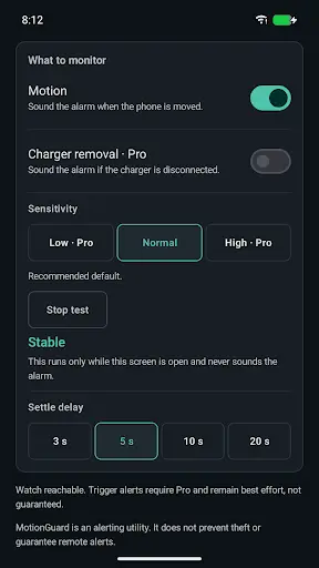 Screenshot 4 of MotionGuard