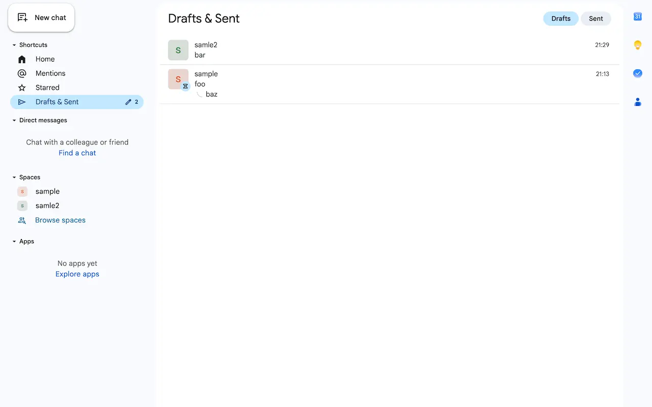 Screenshot 1 of Google Chat Enhancer