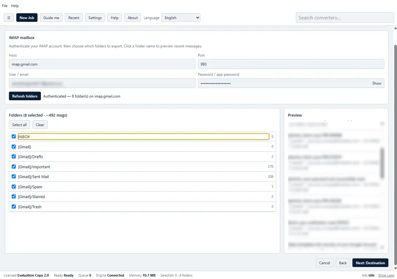 Screenshot 3 of ViceVersa IMAP to Office 365 Converter