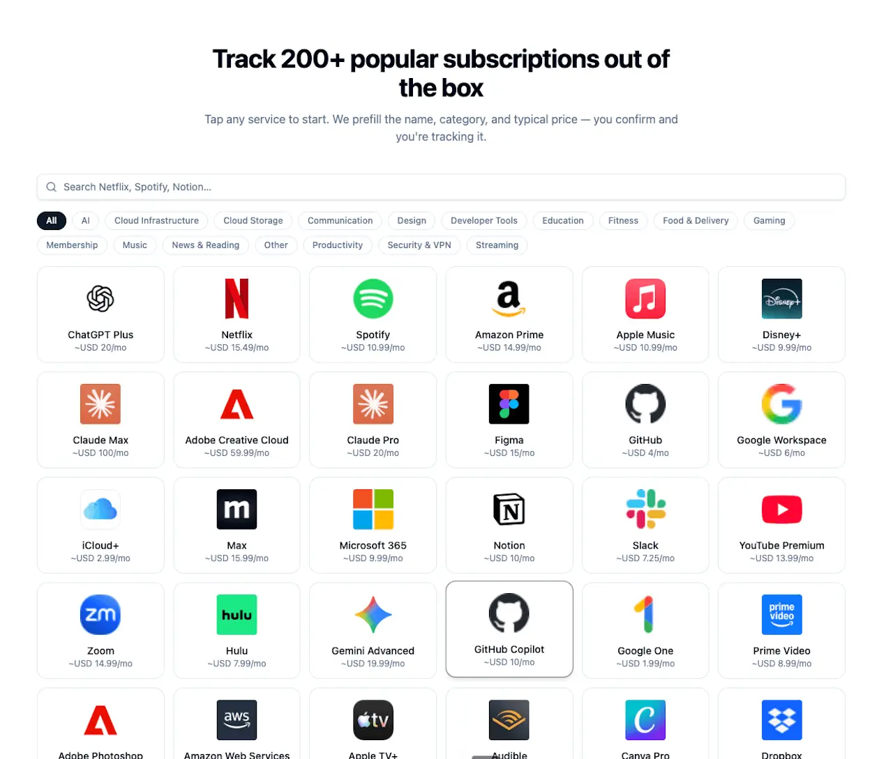 Screenshot 2 of Subscription Keeper