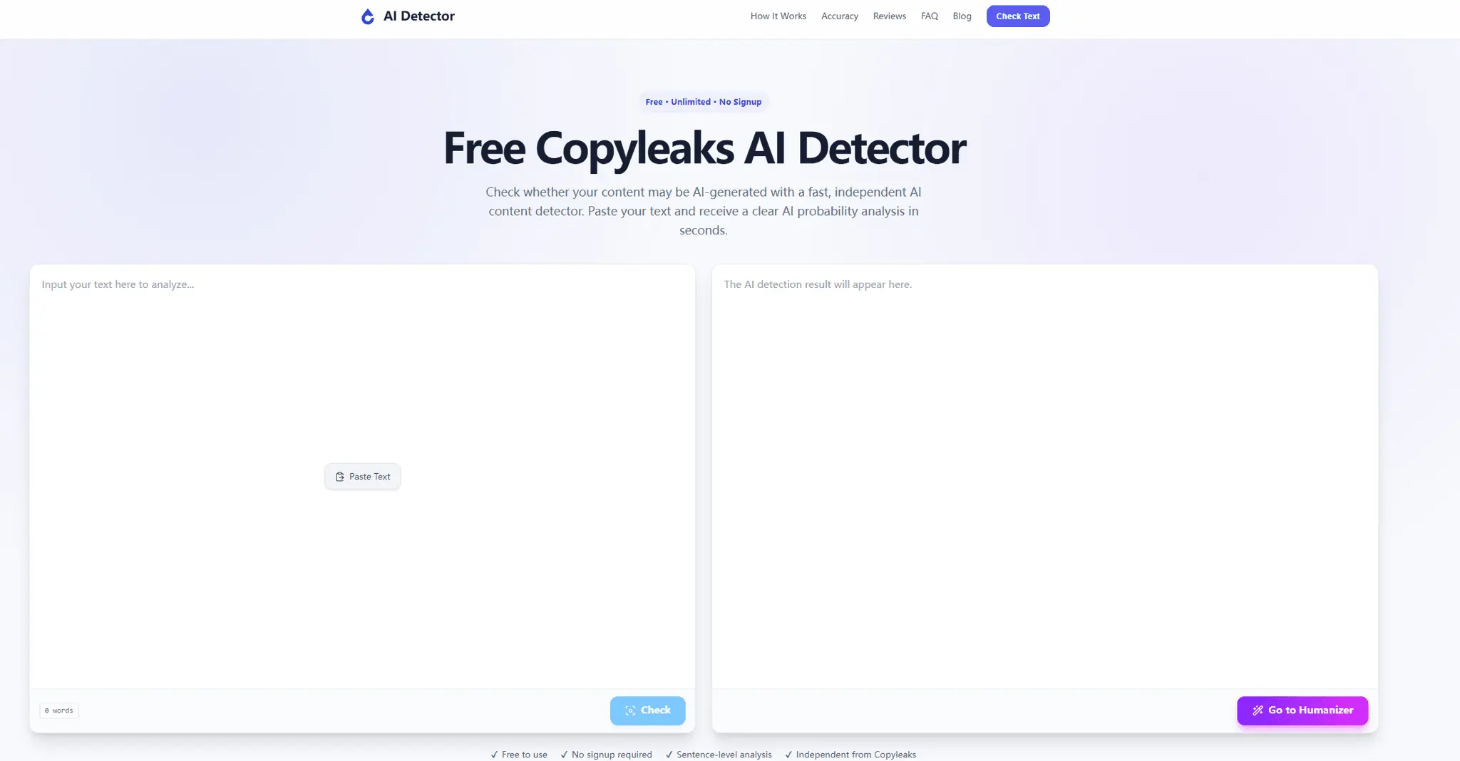 Screenshot 1 of AI Detector