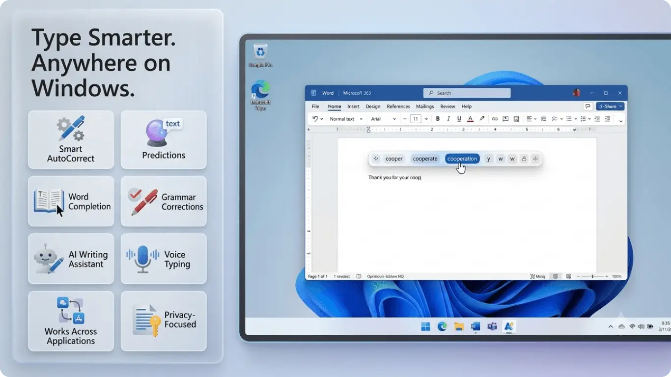 Screenshot 1 of AutoCorrect PC