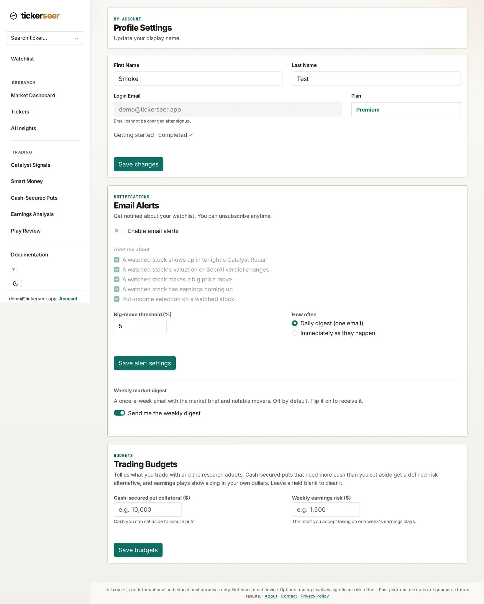 Screenshot 6 of tickerseer
