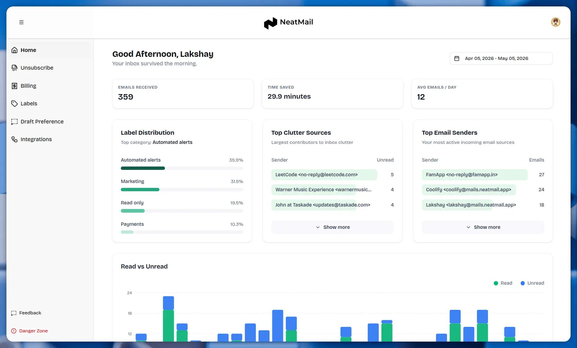 Screenshot 5 of NeatMail