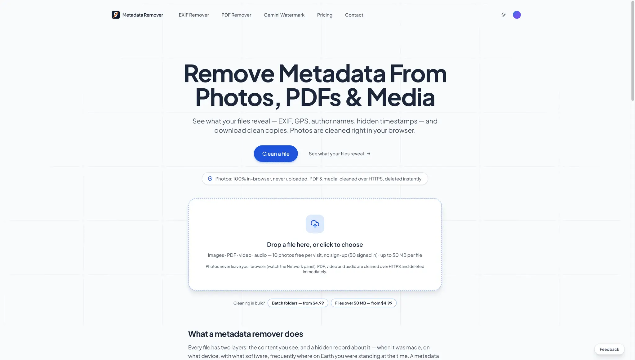 Screenshot 1 of Metadata Remover