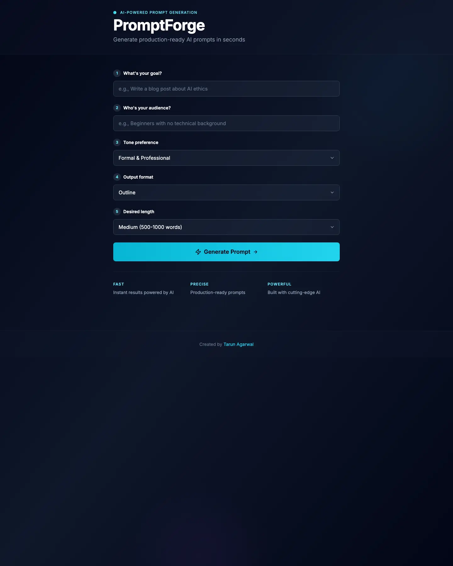 Screenshot 3 of PromptForge