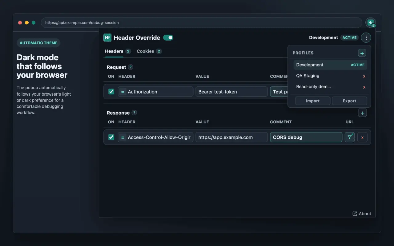 Screenshot 4 of Header Override