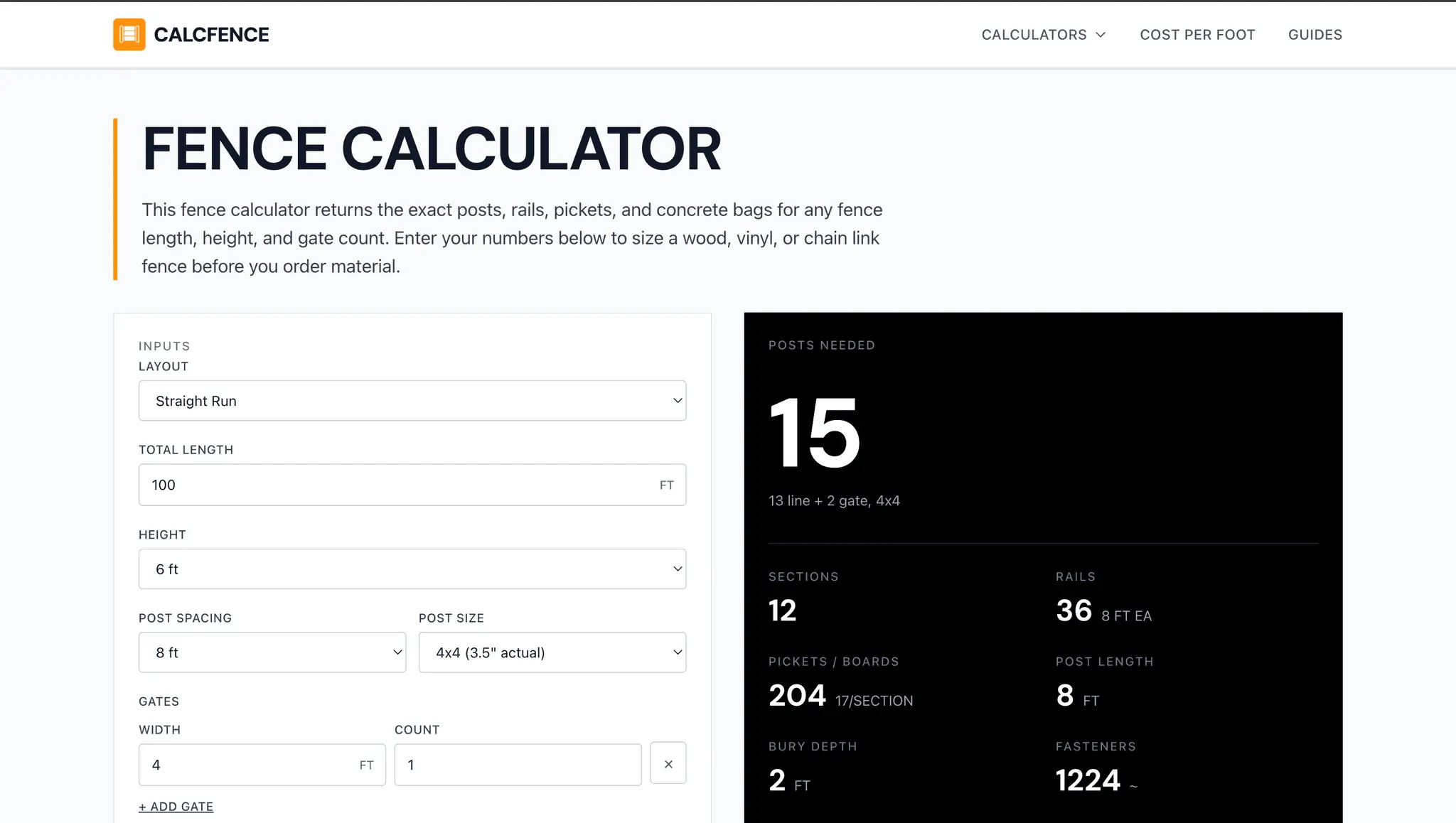 Screenshot 1 of CalcFence