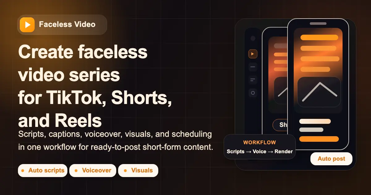 Screenshot 1 of AI Faceless Video Generator
