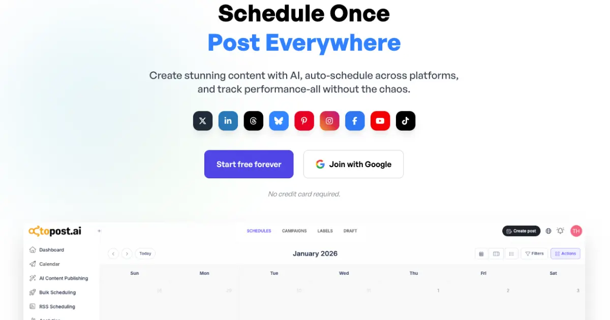 Screenshot 1 of Octopost.ai