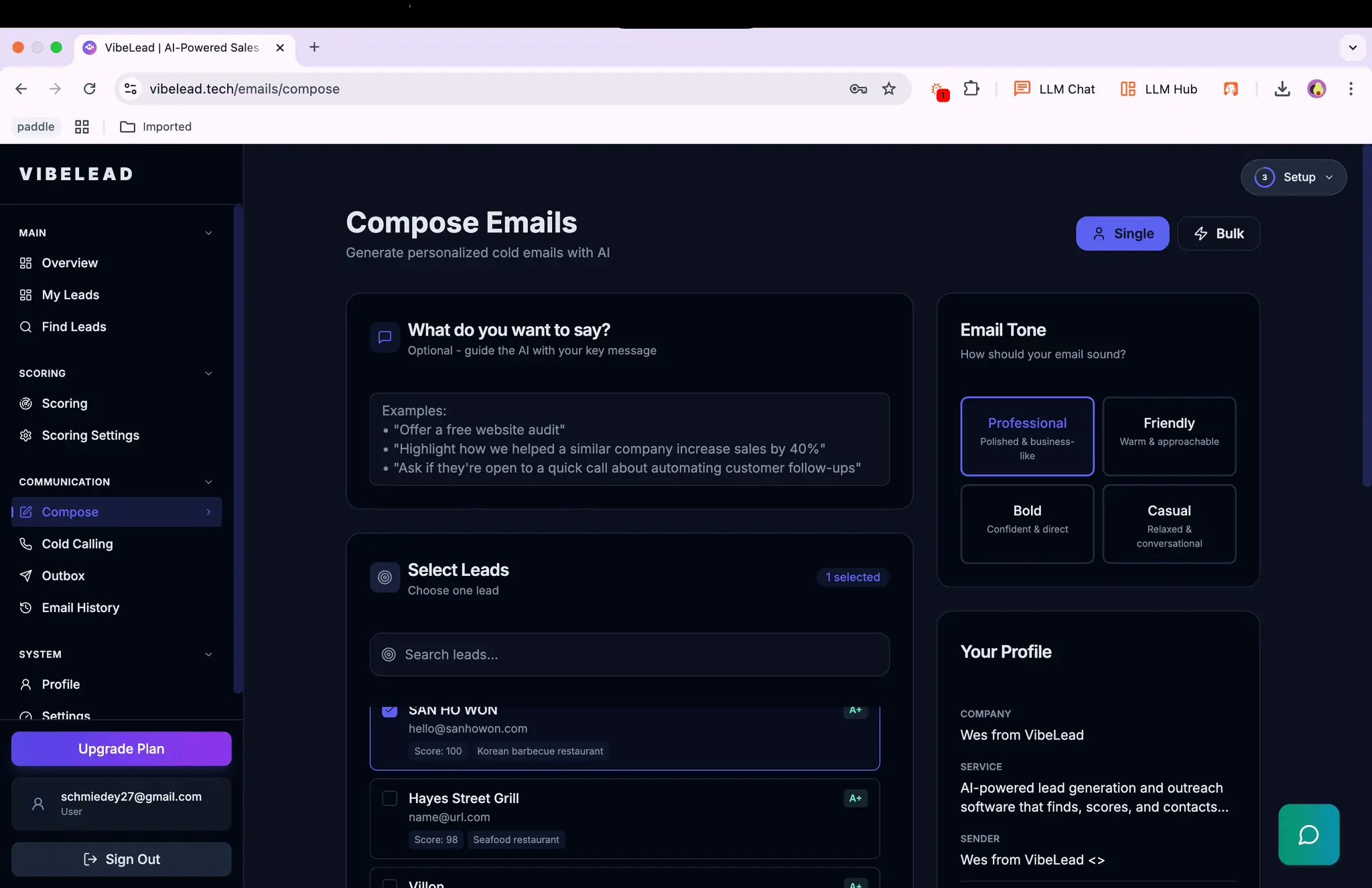 Screenshot 4 of VibeLead | AI-Powered Sales Lead Plat