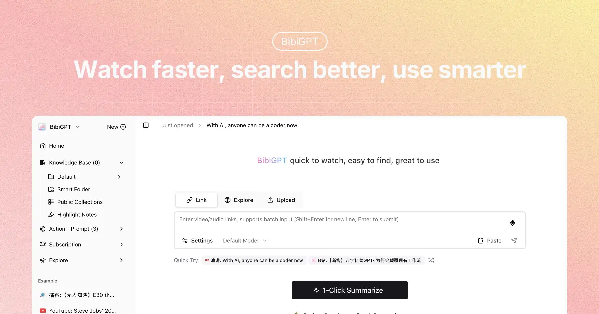 Screenshot 1 of BibiGPT