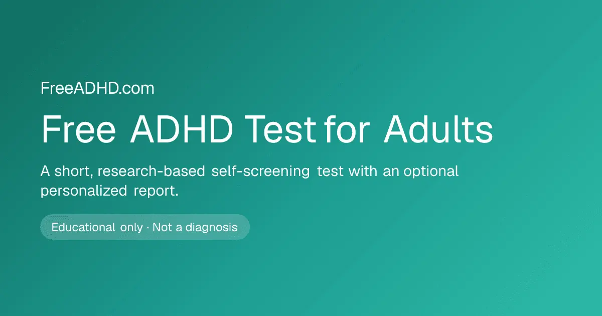Screenshot 1 of Free ADHD Test