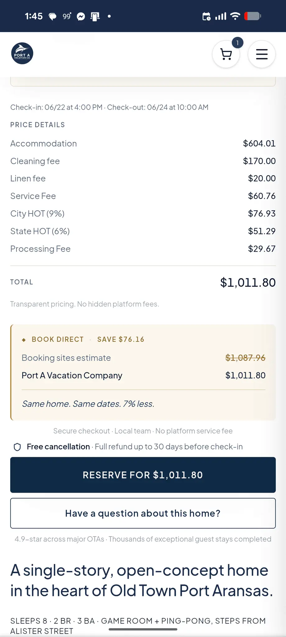Screenshot 5 of Port A Vacation Company