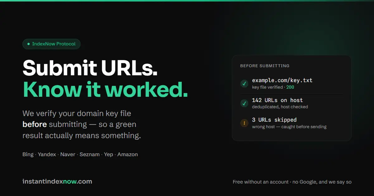 Screenshot 1 of InstantIndexNow