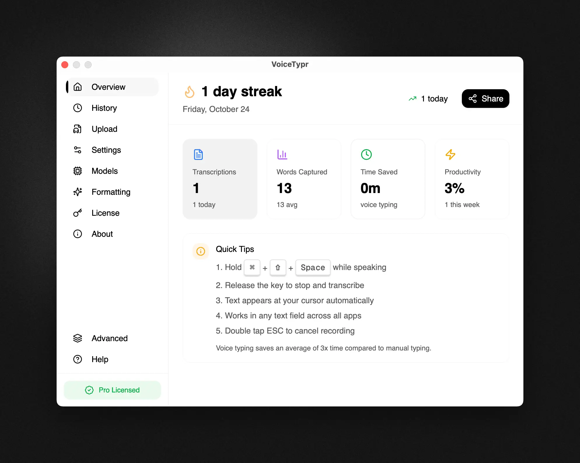 Screenshot 3 of Voicetypr
