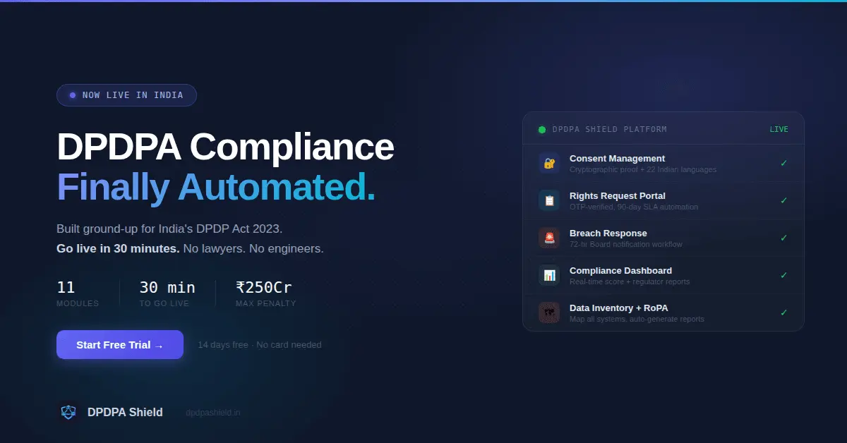 Screenshot 1 of DPDPA Shield