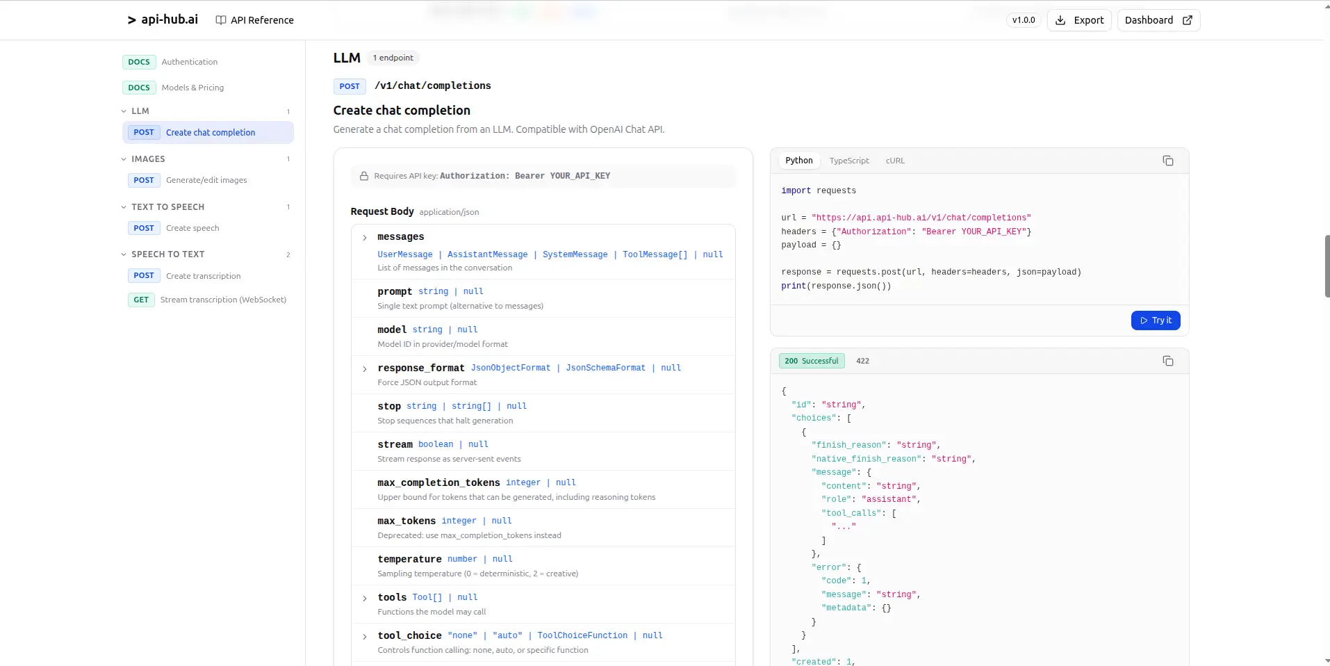 Screenshot 2 of api-hub.ai