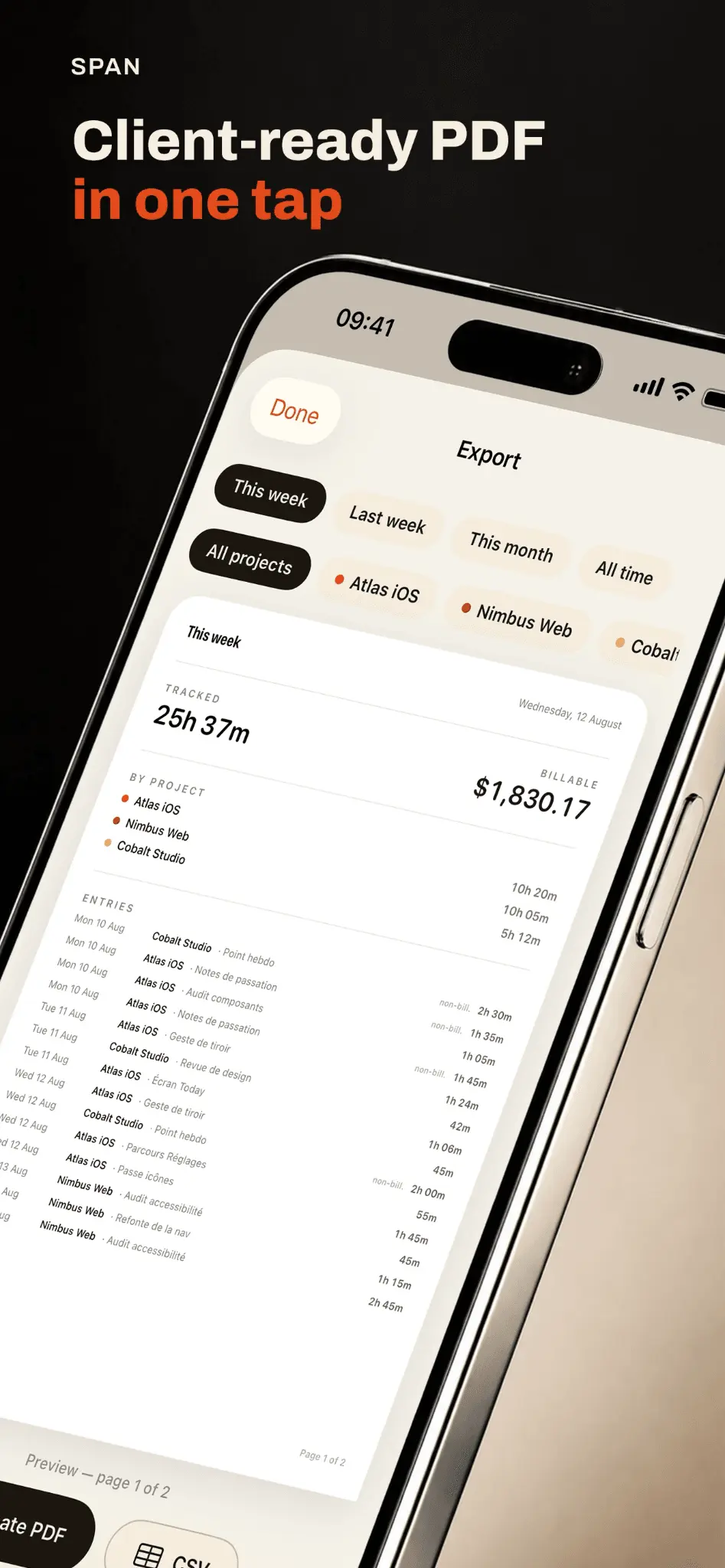 Screenshot 6 of Span - Time tracker & timesheet